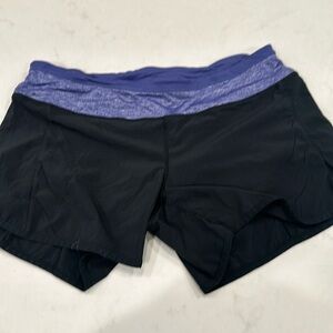 Lululemon size 8 Black women’s running shorts Running Active Performance Stretch